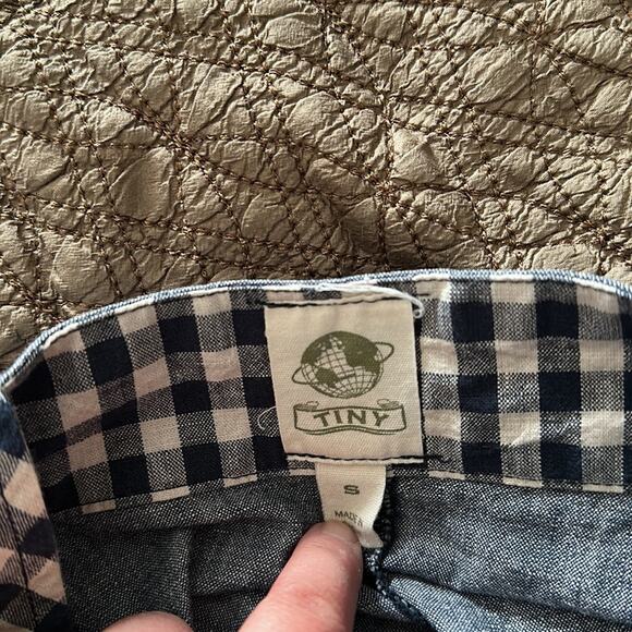 Tiny | Anthropologie skirt with checkered tie Size S - Picture 12 of 14